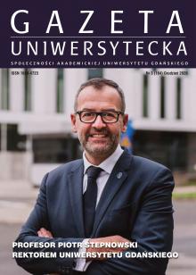 Okładka numeru Gazety Uniwersyteckiej z artykułem o wystawie czasowej Muzeum Uniwersytetu Gdańskiego