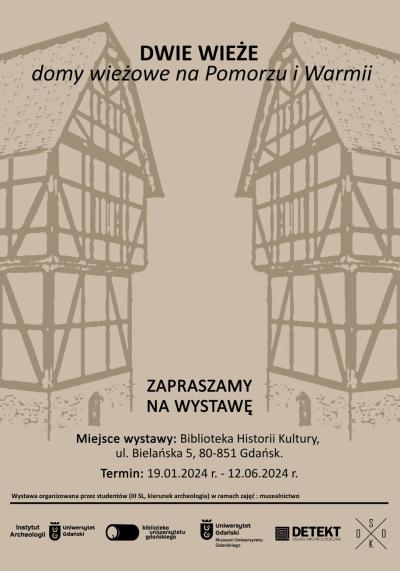 Plakat wystawy Dwie Wieże